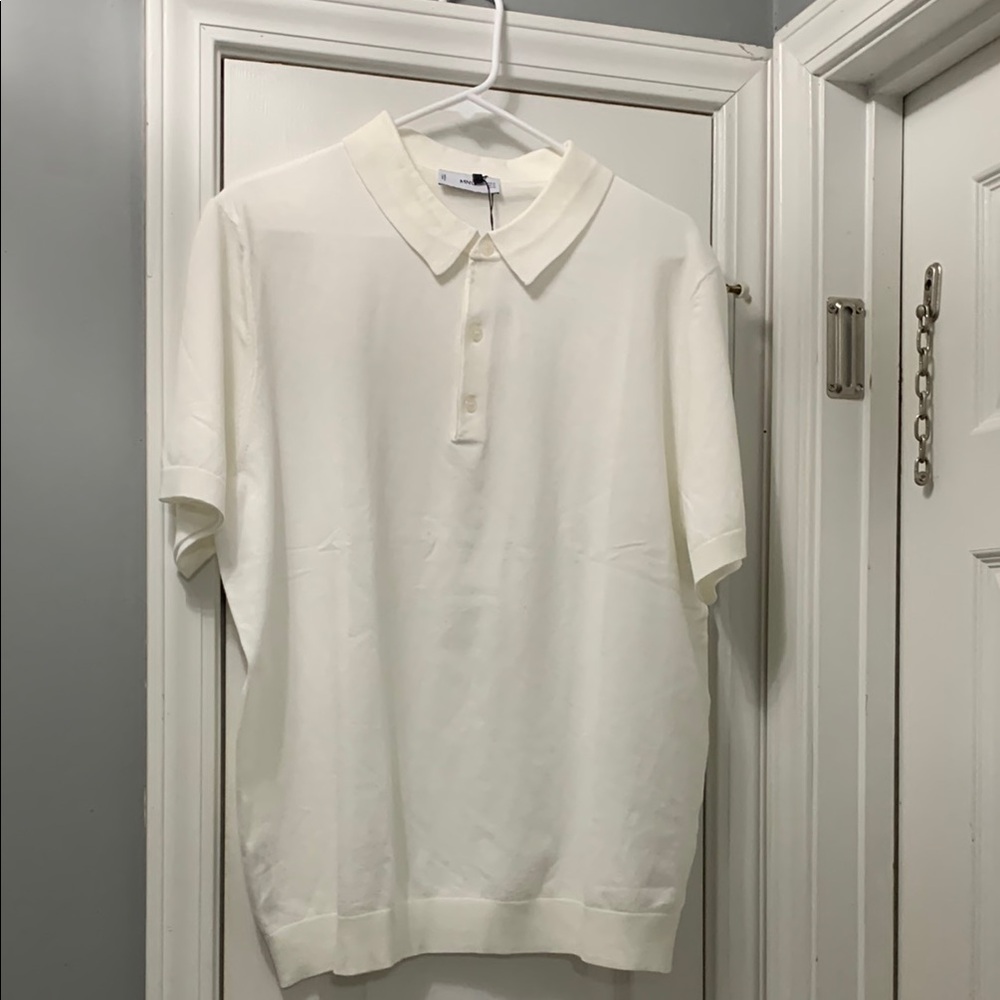 MNG MANGO Men's White Polo Shirt